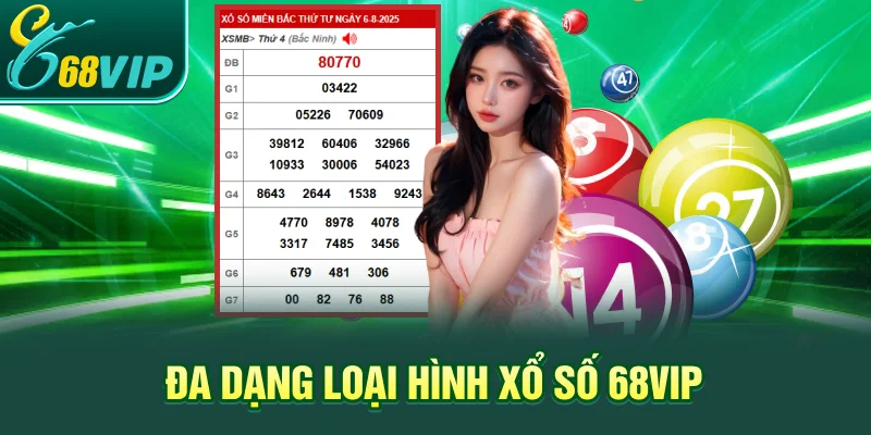 Đa dạng loại hình xổ số 68VIP