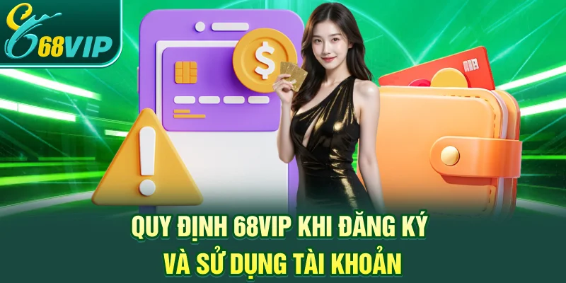 Quy Định 68VIP khi đăng ký và sử dụng tài khoản